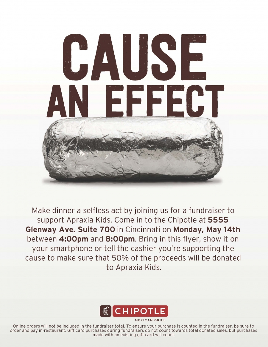 chipotle night to support apraxia may 14, 2018